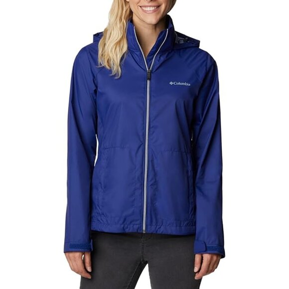 Columbia Women's Dark Sapphire Blue Switchback III Rain Jacket Size M - Picture 1 of 9